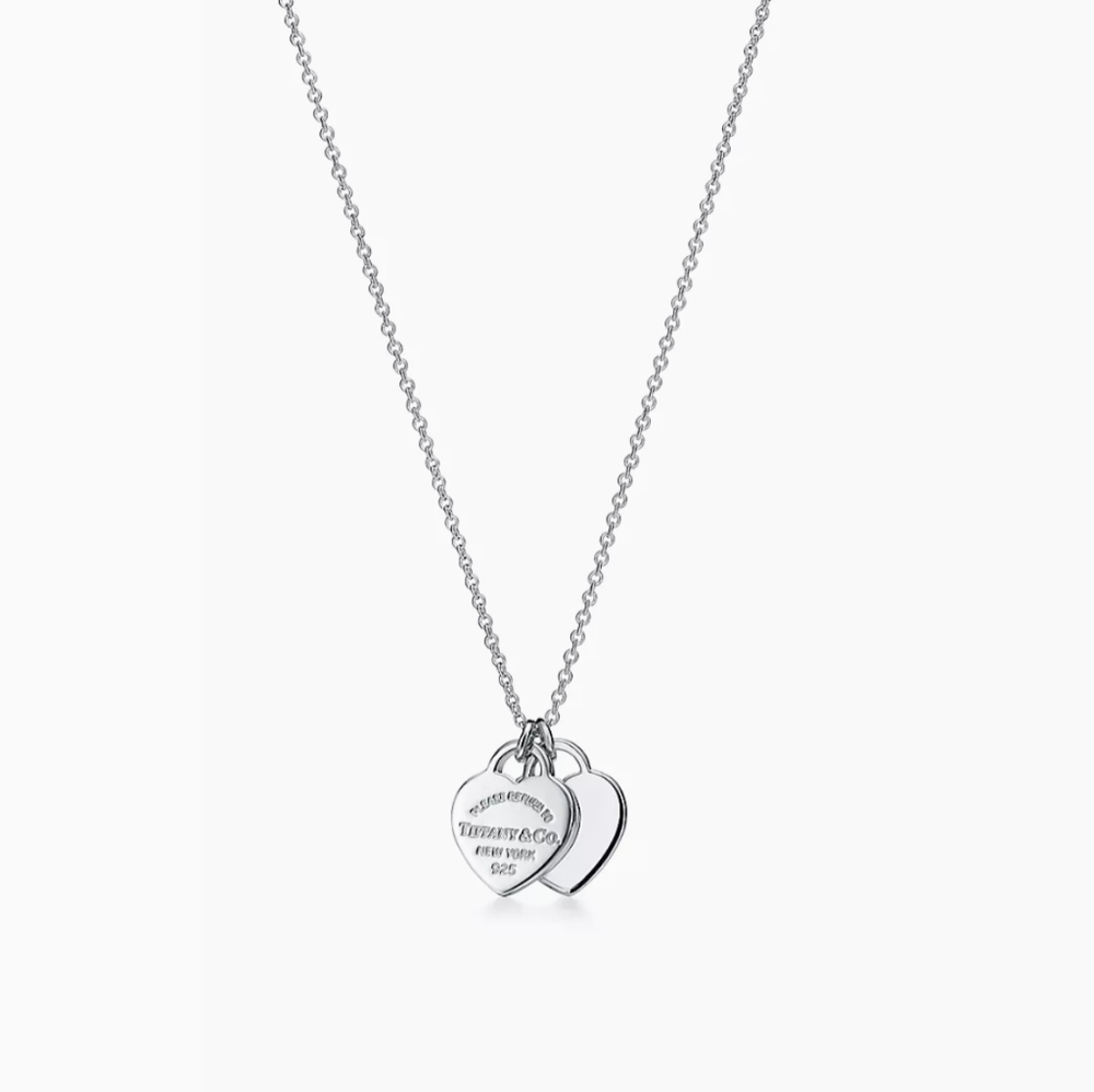 Return to Tiffany Double Heart Tag Pendant Necklace - Mini